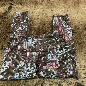 Lululemon All Sport Crop Floral Sport Tranquil Blue Multi Size 6